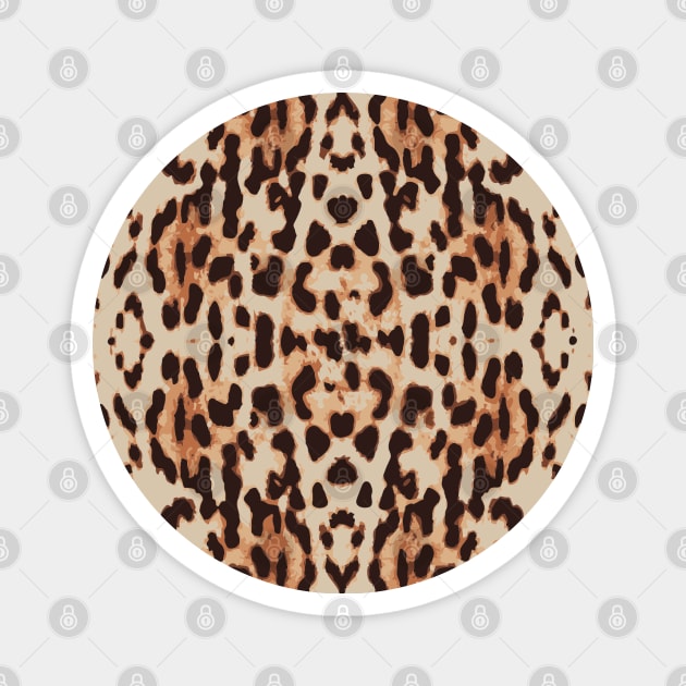 Animal Print, Leopard Spots - Brown Face Magnet by Family shirts